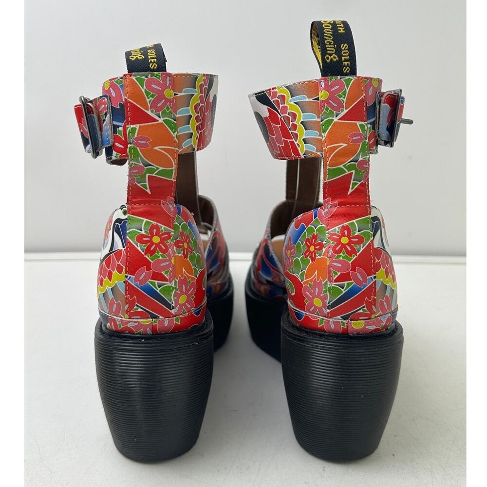 Dr. Martens Bessie Psychedelic Tattoo Wedge Sandals Women's Sz 8 - Picture 5 of 11